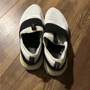 Sorel White and Black Athletic Slip-Ons